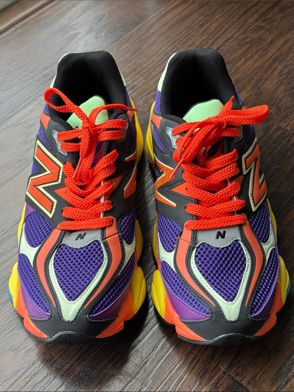New Balance Purple, Red & Yellow Men’s Athletic Sneakers - Picture 13 of 14